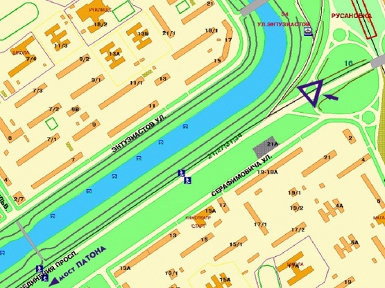 Схема рекламной плоскости по адресу Воссоединения пр-т, развязка в сторону ст.м."Левобережная", в центр