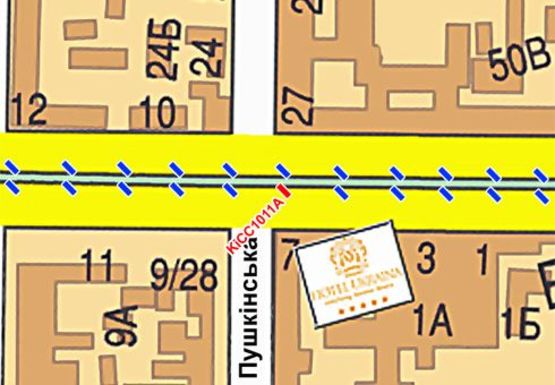 Схема рекламной плоскости по адресу Шевченко б-р