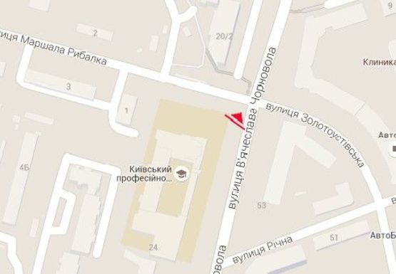 Схема рекламной плоскости по адресу Черновола ул. - Маршала Рыбалко ул.