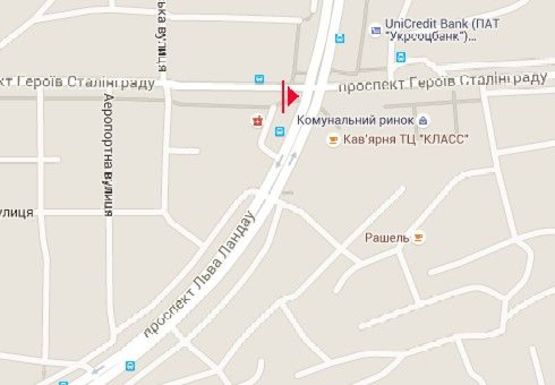 Схема рекламної площини за адресою Героев Сталинграда пр. - Льва Ландау пр.