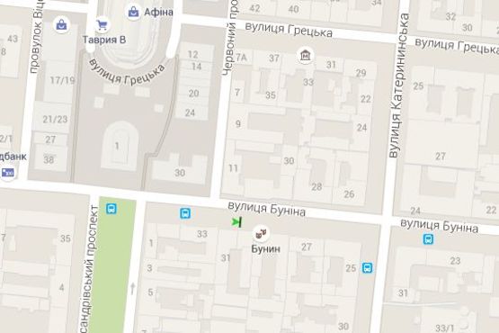 Схема рекламної площини за адресою Буніна вул., 29