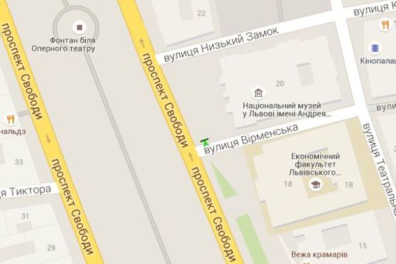 Схема рекламної площини за адресою Свободи просп., 20