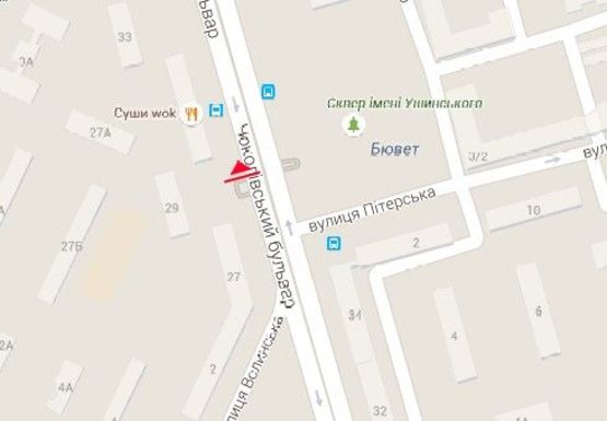 Схема рекламної площини за адресою Чоколовский б-р, 29