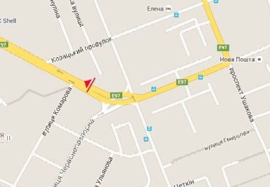 Схема рекламной плоскости по адресу Николаевское шоссе