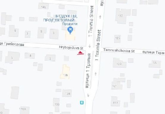 Схема рекламной плоскости по адресу 1 Мая ул. - Грибоедова ул., в центр