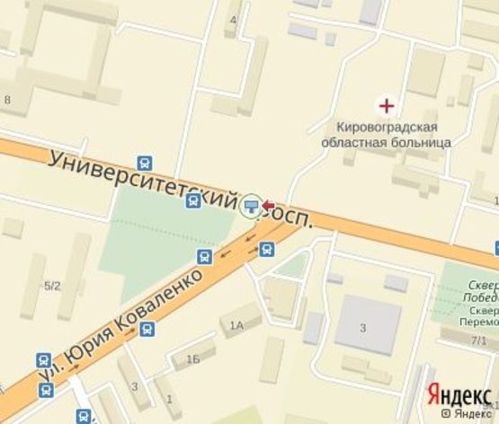 Схема рекламной плоскости по адресу Университетский пр. - ул. Коваленка