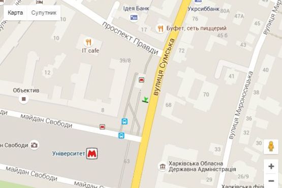 Схема рекламної площини за адресою Сумська вул., 39 (№1)