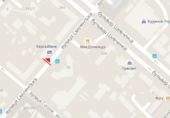 Схема рекламной плоскости по адресу Смелянская ул., 38-40