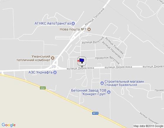 Схема рекламной плоскости по адресу ул. Деревянко, 12(навпроти Оптових баз)