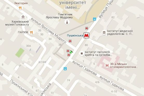 Схема рекламной плоскости по адресу Пушкінська вул. - Ярослава Мудрого вул. (Петровського вул.), 38