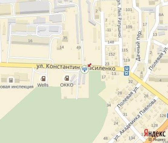 Схема рекламної площини за адресою Василенка  ул.(АЗС "Окко", направление от ТЦ и "Драйв Спорт", "АТБ")