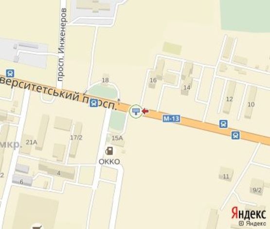 Схема рекламной плоскости по адресу Университетский пр. , АЗС