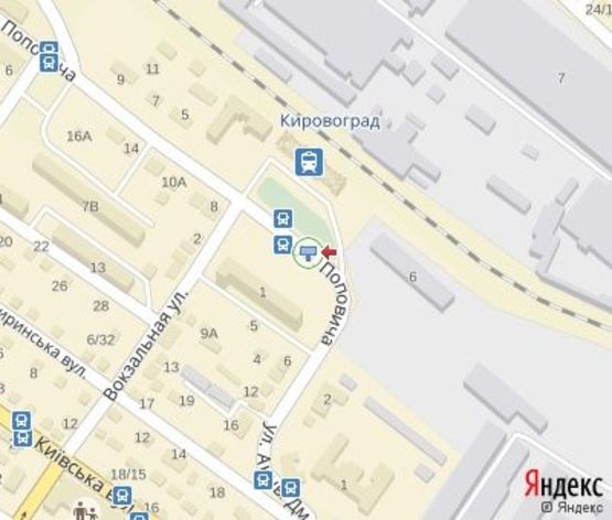 Схема рекламной плоскости по адресу Поповича ул.  (ж/д)