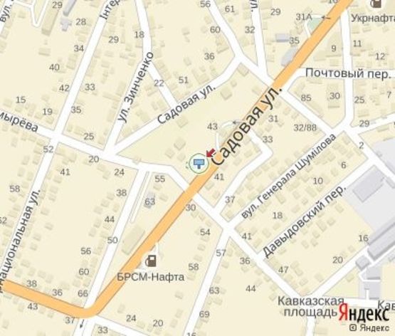 Схема рекламной плоскости по адресу Садовая ул.