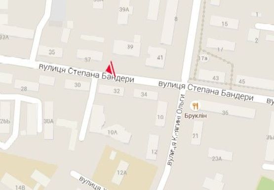 Схема рекламной плоскости по адресу Степана Бандеры ул. - Княгини Ольги ул.