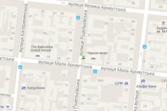 Схема рекламної площини за адресою Ришел'євська вул., 59 - Мала Арнаутська вул.