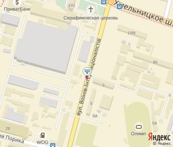 Схема рекламной плоскости по адресу Воинов Интернационалистов ул.( Напротив Политехнический Университет),в центр