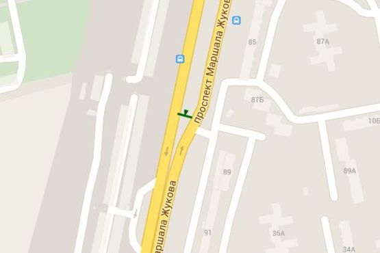 Схема рекламної площини за адресою Небесної Сотні просп. (Маршала Жукова просп.), 87/89