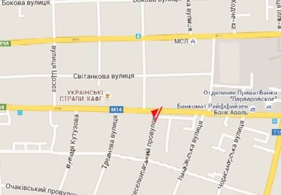 Схема рекламной плоскости по адресу Веселиновская ул., 30