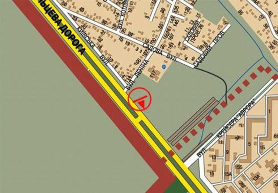 Схема рекламной плоскости по адресу Кольцевая Дорога - Ленина ул.