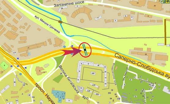 Схема рекламной плоскости по адресу Саперно-Слободская 8 (раздел) на пр.Бажана (первый от Московс)