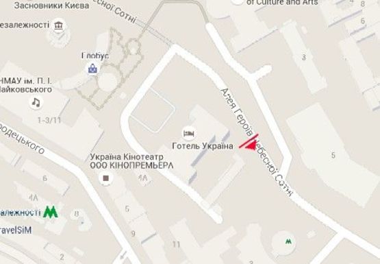 Схема рекламної площини за адресою Институтская ул., возле метро "Хрещатик" (справа)