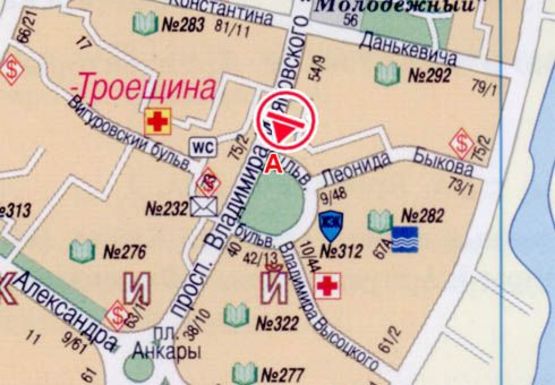 Схема рекламной плоскости по адресу Маяковского пр., 52