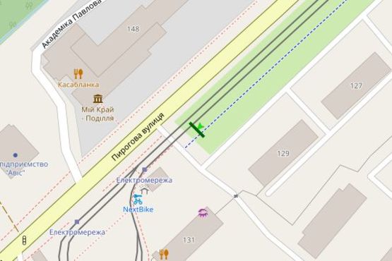 Схема рекламной плоскости по адресу Пирогова вул., 129