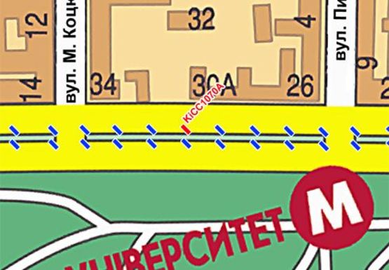 Схема рекламної площини за адресою Шевченко б-р