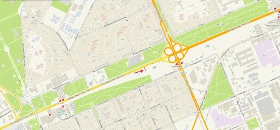 Схема рекламної площини за адресою Броварской пр-т 31, после ст.м."Дарница", из центра