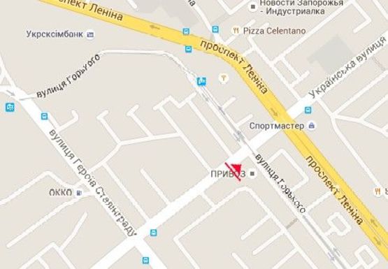 Схема рекламной плоскости по адресу Украинская ул., 34