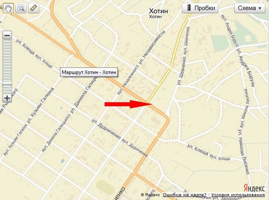 Схема рекламной плоскости по адресу Улица Олимпийская(между улицами Шевченко и Свято-Покровская), напротив бизнес центра "КАПИТАЛ"