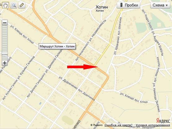 Схема рекламной плоскости по адресу Улица Олимпийская(между улицами Шевченко и Свято-Покровская), напротив бизнес центра "КАПИТАЛ"