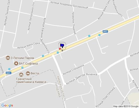 Схема рекламной плоскости по адресу м.Бровари, вул.Київська, 38