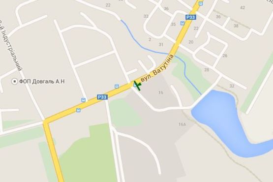 Схема рекламной плоскости по адресу Ватутіна вул., (автовокзал)