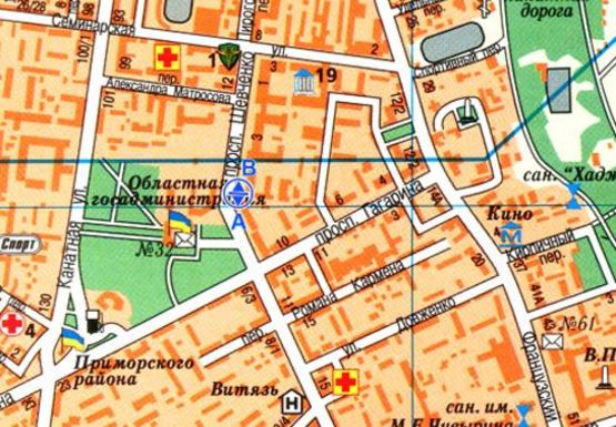 Схема рекламної площини за адресою Шевченко пр., 14, БЦ "Шевченковский"