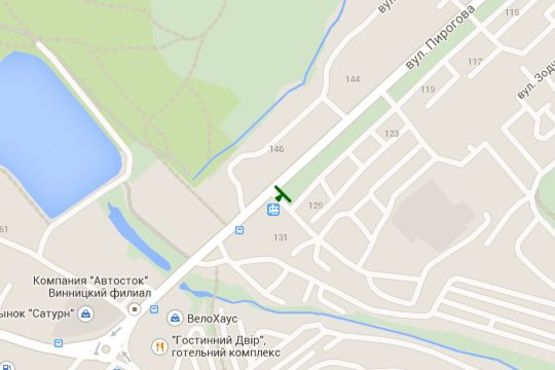 Схема рекламной плоскости по адресу Пирогова вул., 129