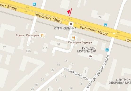 Схема рекламной плоскости по адресу Мира пр., 24