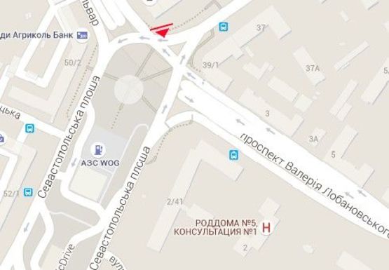 Схема рекламной плоскости по адресу Воздухофлотский пр., 48