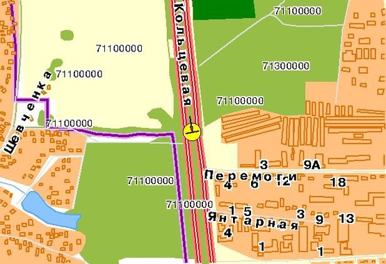 Схема рекламной плоскости по адресу Кольцевая дорога 27, от пр-та Победы, ст.м.Академгородок