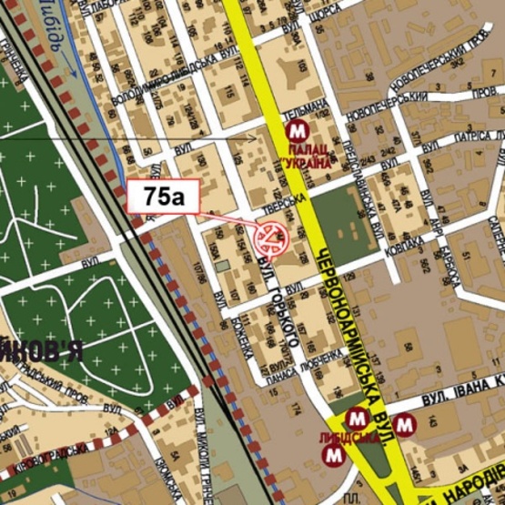 Схема рекламной плоскости по адресу Антоновича ул. (Горького), 151/153 ( 200м  до ст. м.  Лыбедской), супер-маркет "Фуршет", "Swedbank", Правекс Банк, в направлении бул. Дружбы Народов