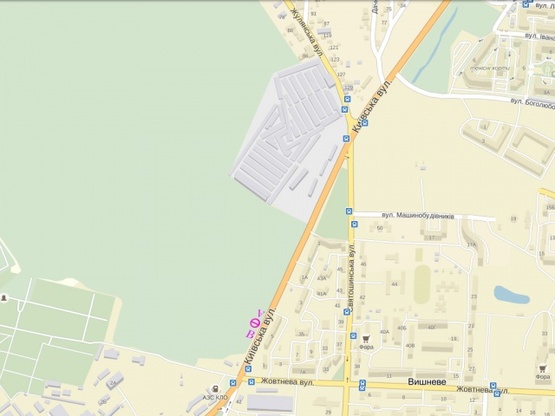 Схема рекламной плоскости по адресу ул. Киевская