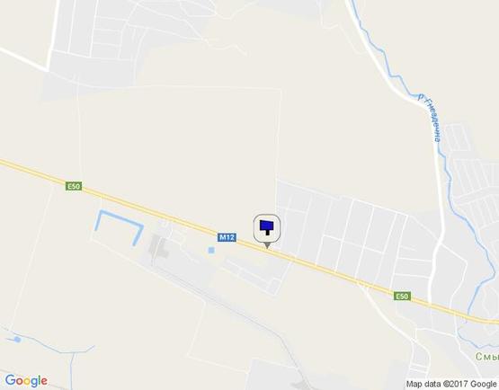 Схема рекламной плоскости по адресу Хмельницька траса 16 А (в місто) - Смиківці