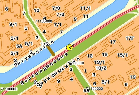 Схема рекламної площини за адресою Воссоединения пр-т, 6-й от моста Патона, ж/м Русановка, в центр