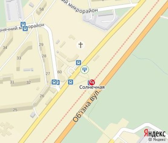 Схема рекламной плоскости по адресу мкр. Солнечный, 30а (ТЦ "Солнечный", ст. СТ "Октябрьская"), дв-е к Космонавтов ул.