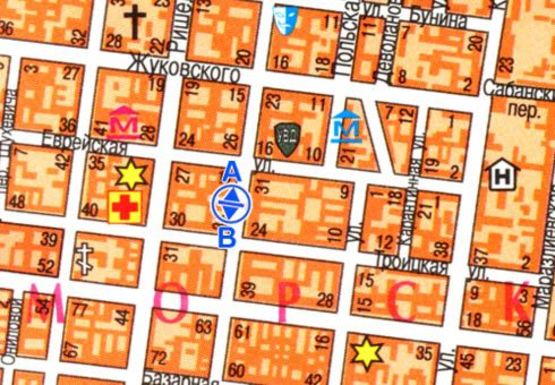 Схема рекламної площини за адресою Пушкинская ул., 30