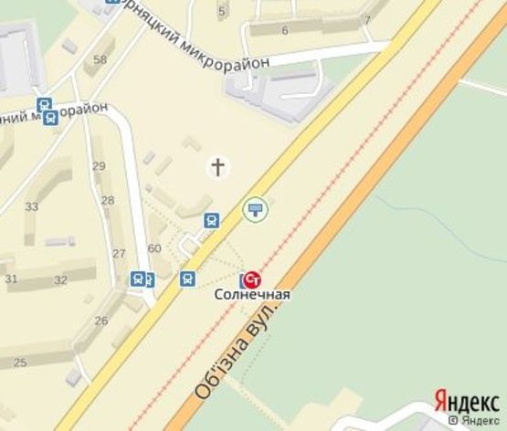 Схема рекламной плоскости по адресу мкр. Солнечный (ст. "им. Гутовского"), дв-е к мкр. Горняцкий