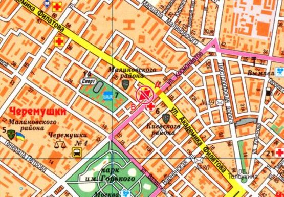 Схема рекламної площини за адресою Космонавтов ул., 14