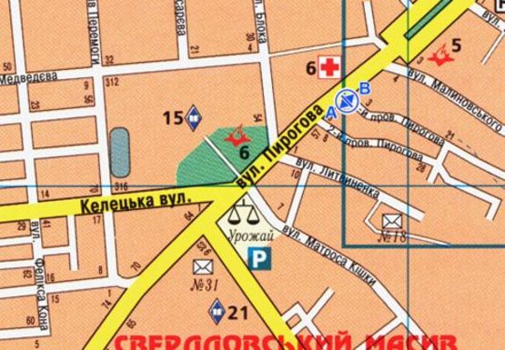 Схема рекламной плоскости по адресу Пирогова ул., 31 [№22]