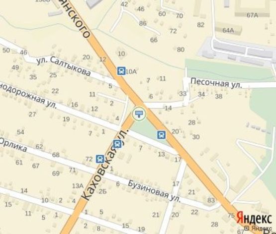 Схема рекламної площини за адресою Песочная ул., 15 - Каховская ул., 1, дв-е к Никопольское шоссе ул.